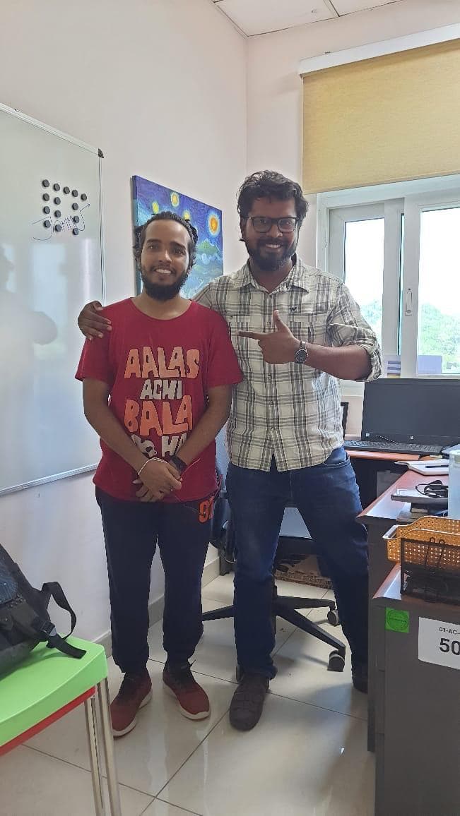 With professor after sports event at IIT Jammu